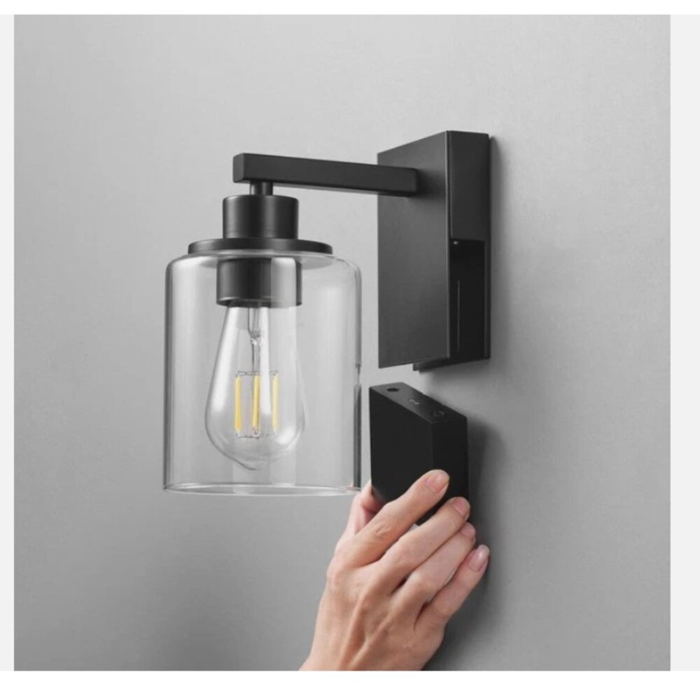 Globe Electric LED Rechargeable Glass Wall Sconce 2PK - Picture 2 of 8